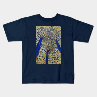 Printable Impressionist painting by Garry Greenwood - artist Tree Leaves Kids T-Shirt